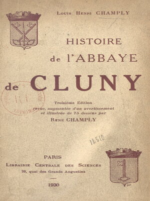 cover image of Histoire de l'abbaye de Cluny
